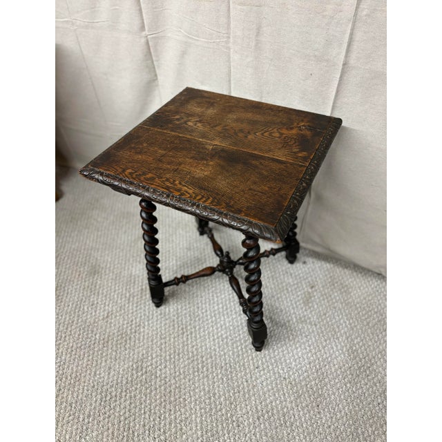 Antique English Oak Table For Sale - Image 4 of 8