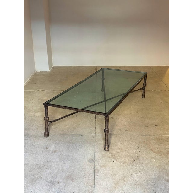 Christopher Chodoff “Etruscan” Bronze and Glass Coffee Table For Sale - Image 10 of 11