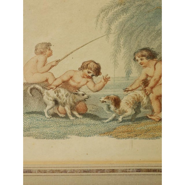 Nude Putti Stipple, 1800, Engravings, Set of 4 For Sale - Image 17 of 18