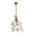 Vintage Murano Style Chandelier White Flowers, 1980 For Sale