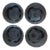 5'' Snake Bowls in Black on Black Sgraffito - Set of 4 For Sale