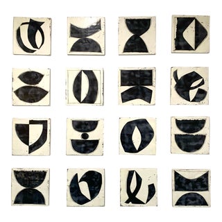 Encaustic Collage Set by Gina Cochran - 16 Panels - "The Unwind" For Sale