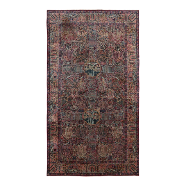 Antique Persian Kerman Rug, Grand Pictorial Garden Design - Rug & Kilim For Sale