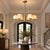 Alabaster Handcrafted Brass 6-Light Chandelier With Natural Alabaster Globe Shades, Dining Room & Kitchen Island Lighting For Sale - Image 8 of 10