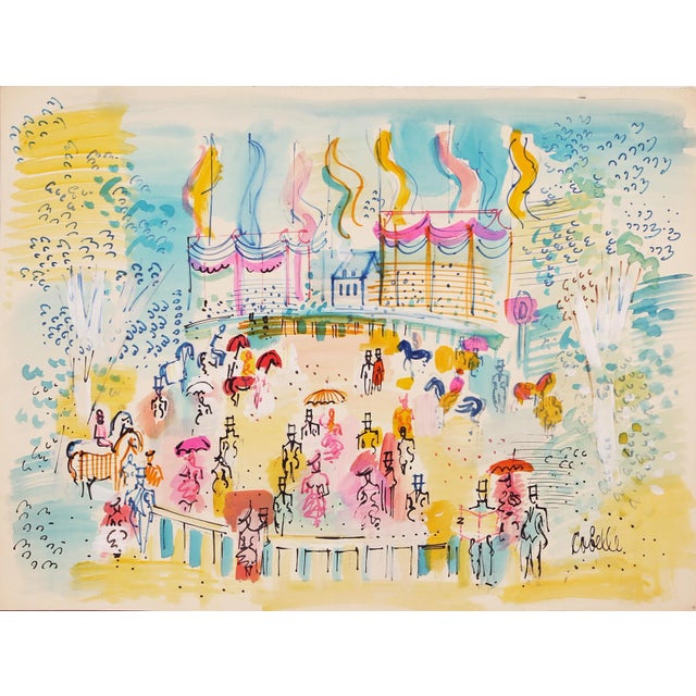 Charles Cobelle Ring with Horses Acrylic on Paper, signed lower right Edition: Size: 24 x 31.5 in. (60.96 x 80.01 cm)