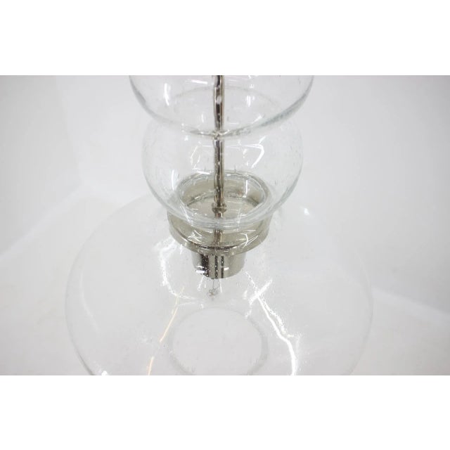 Glass Large Mid-Century Handmade Glass Pendants, 1960s, Set of 2 For Sale - Image 7 of 8