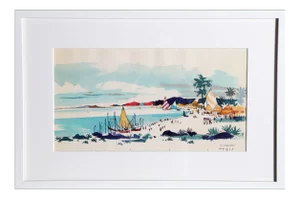 Dong Kingman, Acapulco Beach Scene I, Watercolor