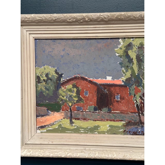 E. Freidland, Gult Hus, 1950s, Oil on Panel, Framed For Sale - Image 7 of 14