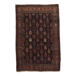 Antique Persian Bidjar Rug 4'10" X 7’0" For Sale