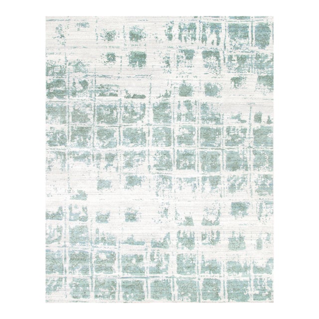Modern Ivory Area Rug- 9' 1'' X 12' 3'' For Sale
