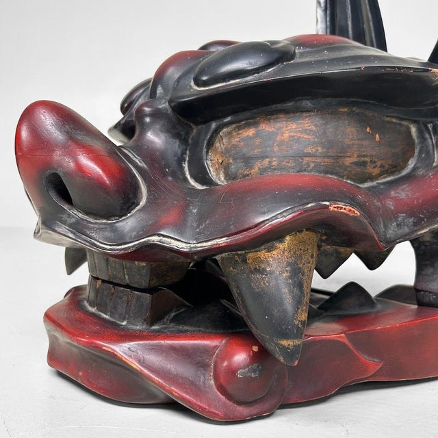 Meiji Wooden Japanese Shishi Mask, 1890s For Sale - Image 10 of 18