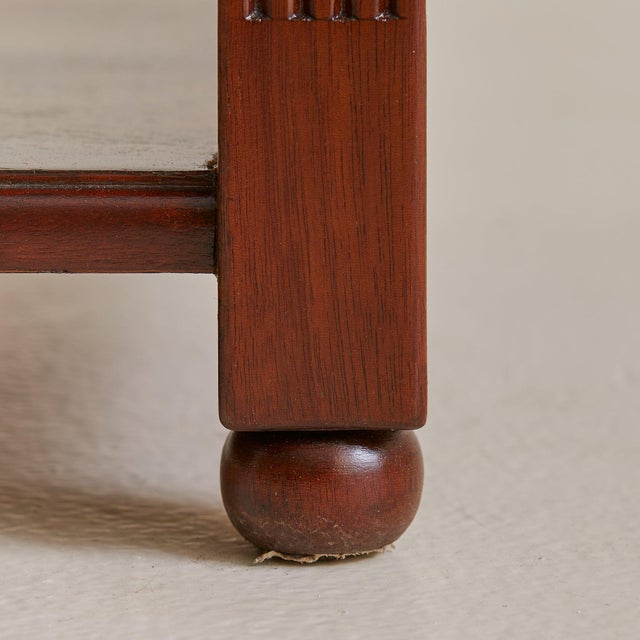 French Eastern Rosewood Side Table with Fluted Legs, 1940s For Sale - Image 10 of 11