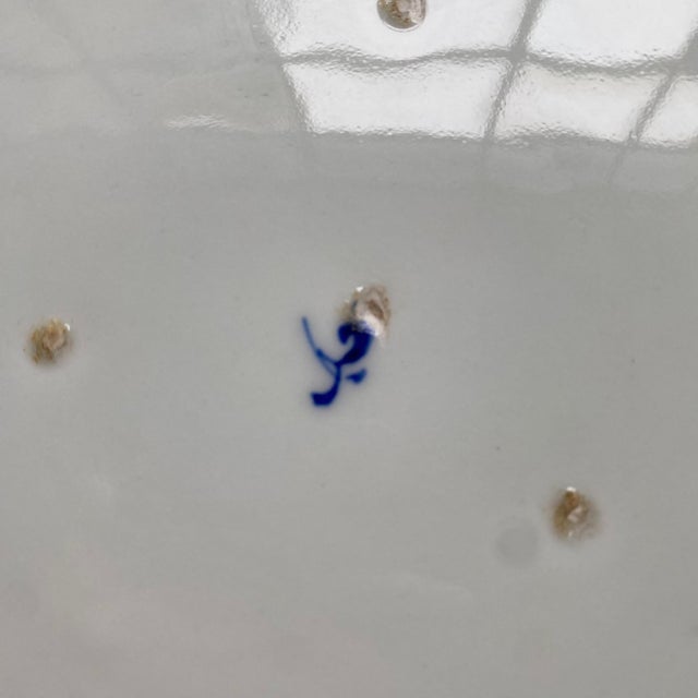 Large Blue & White Porcelain Carp Plate, Japan, 1880s For Sale - Image 6 of 15