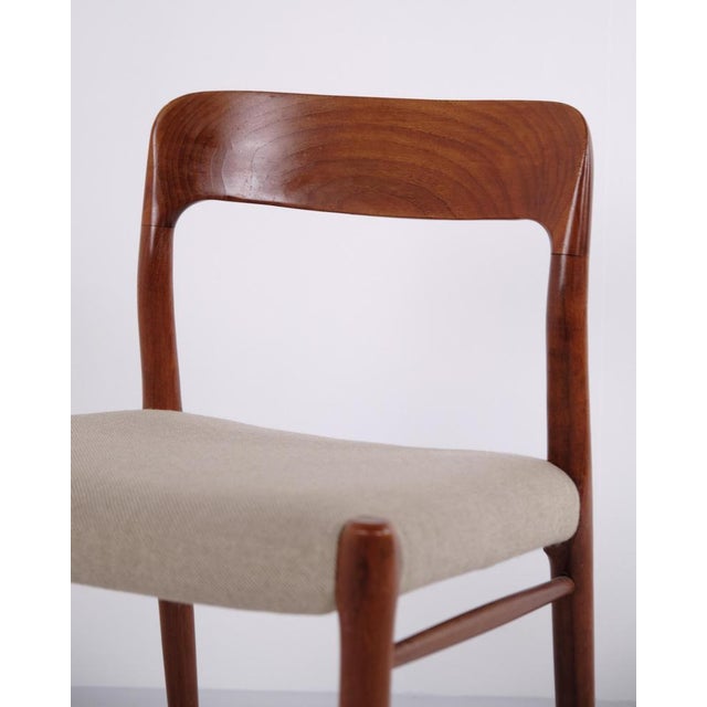Model 75 Dining Chairs in Teak by N.O. Møller, 1960s, Set of 6 For Sale - Image 6 of 12