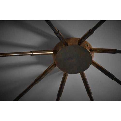 Gold Ceiling Lamp by Angelo Lelii for Arredoluce, 1940s For Sale - Image 8 of 16