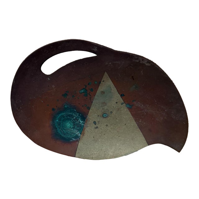 1950s Los Castillo Patinated Metales Casados Sculptural Dish For Sale