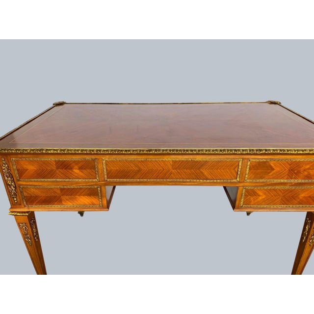 Louis XVI Style French Writing Desk For Sale In Los Angeles - Image 6 of 7