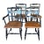 1990s Set of 4 L. Hitchcock Stenciled Back Wood Dining Chairs For Sale