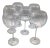 Etched Crystal Balloon Wine Glasses Set of - 6 For Sale