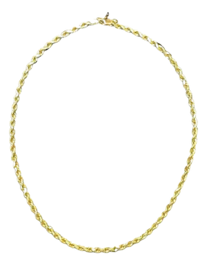 14k Yellow Gold Rope Chain Necklace