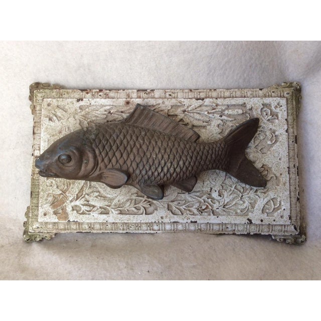 Antique 19thC Desk, Writing Accessory, Fish Paperweight, Cast Iron For Sale - Image 4 of 5