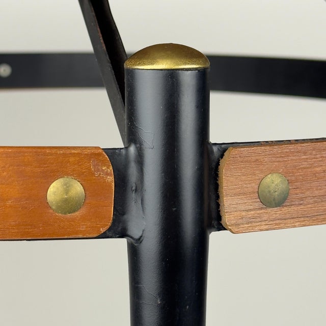 Vintage Italian Metal and Teak Coffee Table by Silvio Cavatorta, 1950s For Sale - Image 11 of 18