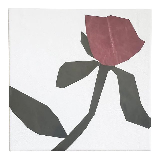 Minimalist Handmade Leather Wall Art "Desert Rose" For Sale