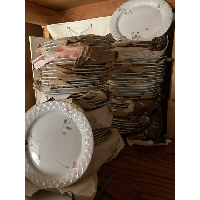 New 1980s 75 Pieces European Dinner Set Diamond Shape Rim For Sale - Image 11 of 12