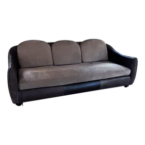 1960s Whipstitch Sofa Brown Leather After De Sede