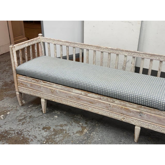 Late 19th Century 19th Century Neoclassical Gustavian Bench For Sale - Image 5 of 12