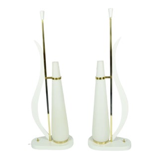 1970s Murano Glass Table Lamps - a Pair For Sale