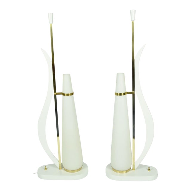 1970s Murano Glass Table Lamps - a Pair For Sale