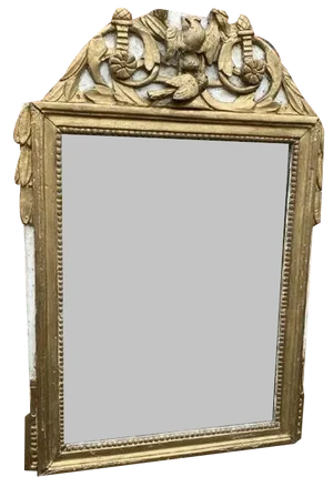 Antique 19th Century French Carved Wood Mirror