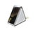 Vintage Mid-Century Modern Triangular Chrome and Glass Table Lamp For Sale - Image 4 of 11