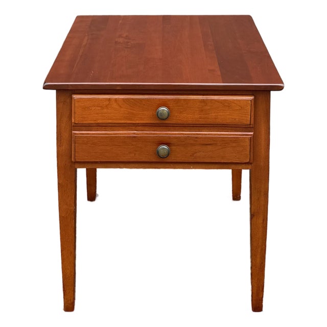1990s Knob Creek American Shaker Solid Cherry Side Table With Drawer (34-8011) For Sale