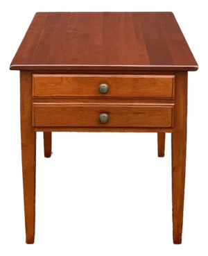 1990s Knob Creek American Shaker Solid Cherry Side Table With Drawer (34-8011)