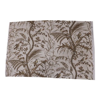Vintage Brunschwig & Fils Bird & Thistle in Beige Colorway For Sale