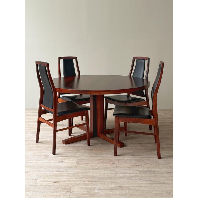 Danish Mid-Century Rosewood High-Back Dining Chairs- A Set of 4 For Sale - Image 12 of 12