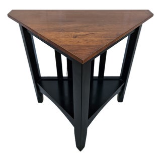 Ethan Allen Cherry Top American Impressions Triangular Side Table For Sale