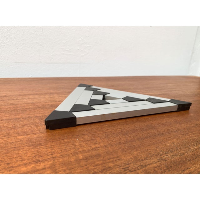 Black Danish Triangular Trivet Coasters by Jorgen Meldgaard for Menu, 1980s, Set of 3 For Sale - Image 8 of 18