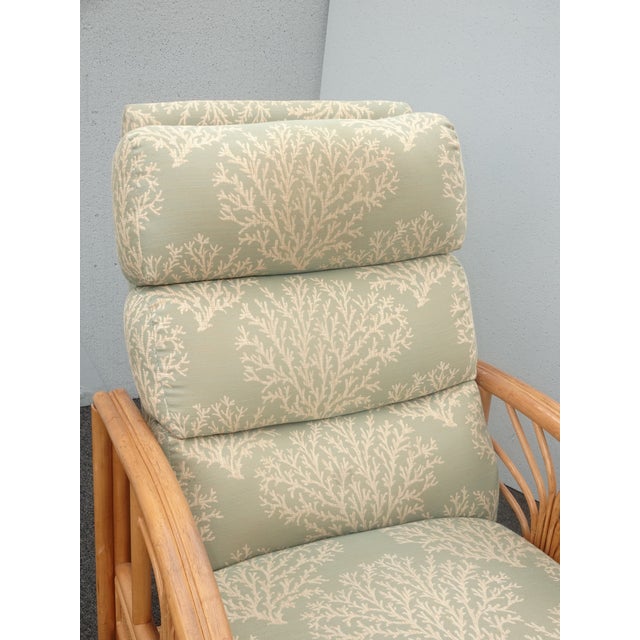 Brown Chairs Pair of Vintage Mid Century Bamboo Rattan Braxton Culler Lounge Recliner Chairs For Sale - Image 8 of 12