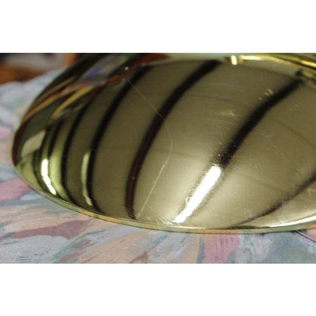 Metal Vintage Mid Century Modern Brass Flying Saucer Wall Sconce For Sale - Image 7 of 11