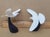 Vintage - Pair of John Perry Seagulls in Flight Figurines - Black Base - White Matte Pellucida For Sale - Image 15 of 15