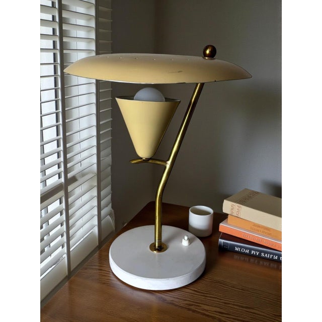 Mid 20th Century Italian Adjustable Table Lamp in Metal and Brass For Sale - Image 17 of 18