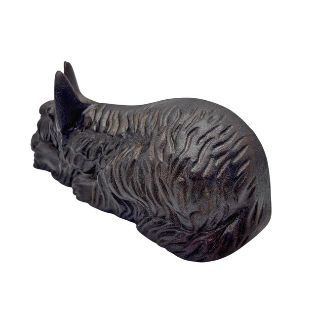 Cast Iron Sleeping Scotty Dog Doorstop, Attributed to Hubley For Sale In West Palm - Image 6 of 8