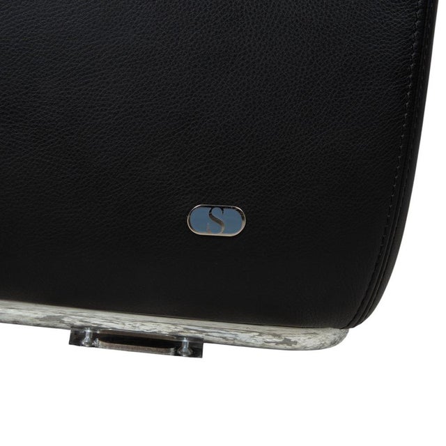 Black DS-180 Leather Three-Seater Black Sofa from de Sede For Sale - Image 8 of 12