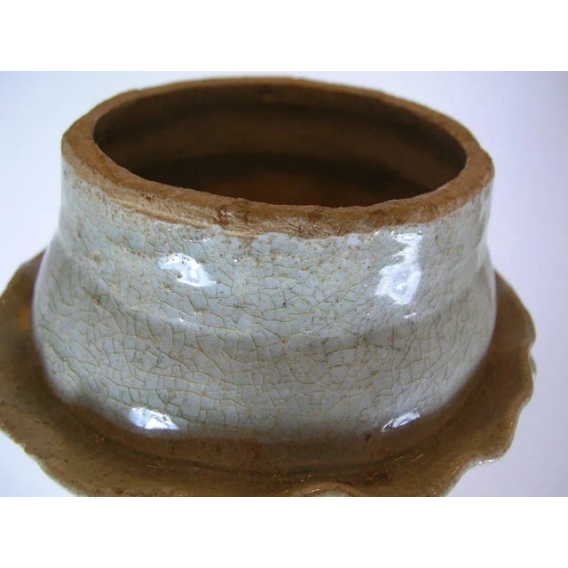 Tall Song Dynasty Molded Yingqing Porcelain Funerary Urn For Sale - Image 9 of 10