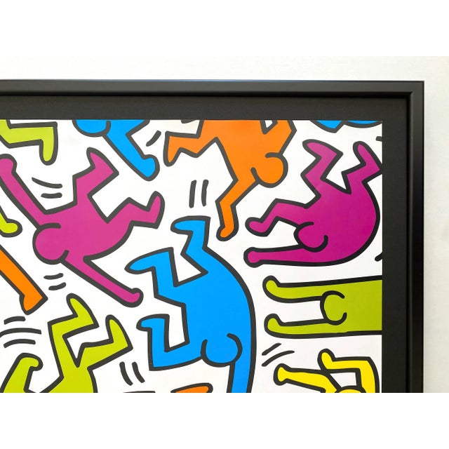 Keith Haring Estate Vintage 1999 Lithograph Print Framed Large Pop Art Poster " Untitled " 1983 For Sale - Image 9 of 13