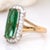 Metal 3.3ct Aaa Indicolite Tourmaline Ring W Natural Diamond Halo in 14k Solid Gold For Sale - Image 7 of 7