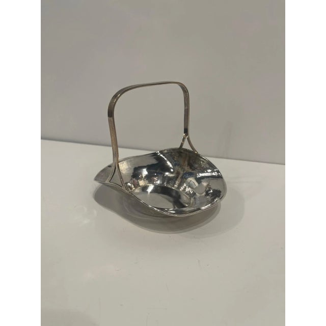 Silver Sterling Silver Basket with Handled, Early 20th Century For Sale - Image 8 of 8